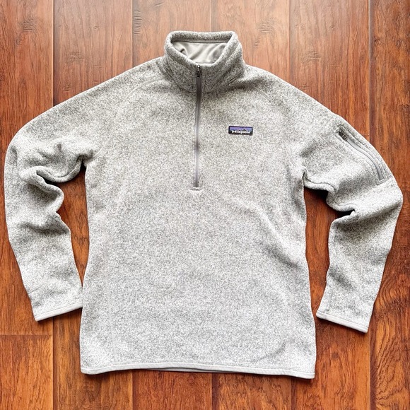 Patagonia Better Sweater Womens Medium 1/4 Zip‎ Grey Fleece Pullover Outdoors - Picture 2 of 16